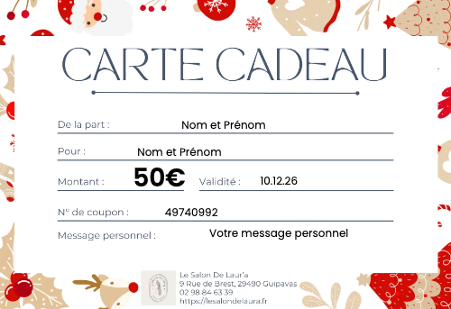 Carte cadeau noel modèle 1