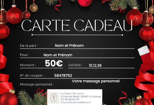 Carte cadeau noel modèle 4