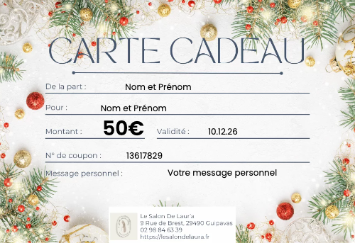 Carte cadeau noel modèle 5